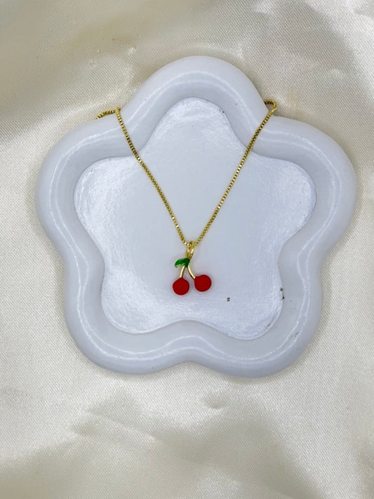 mini cherry necklace