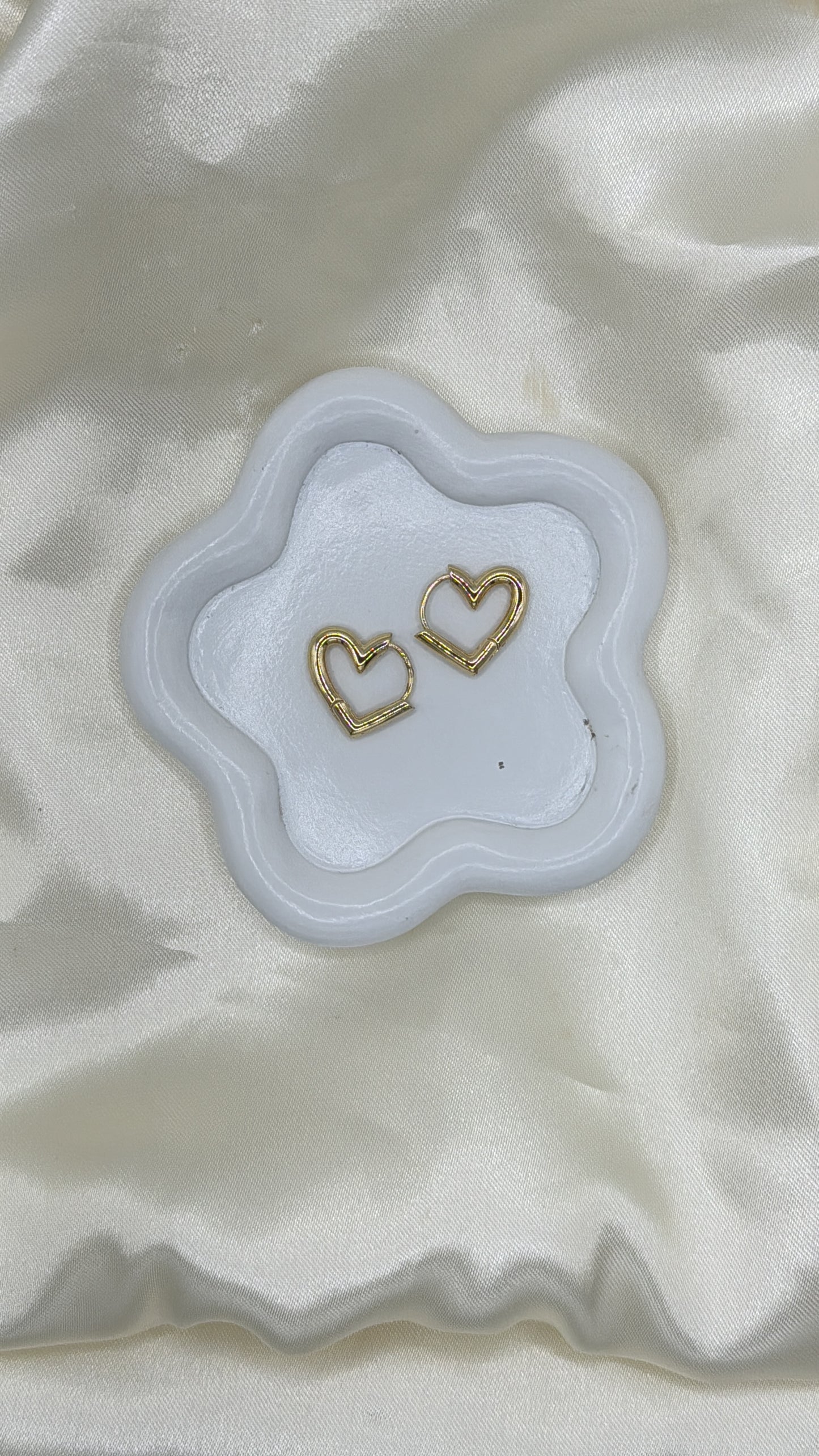 gold heart hoop