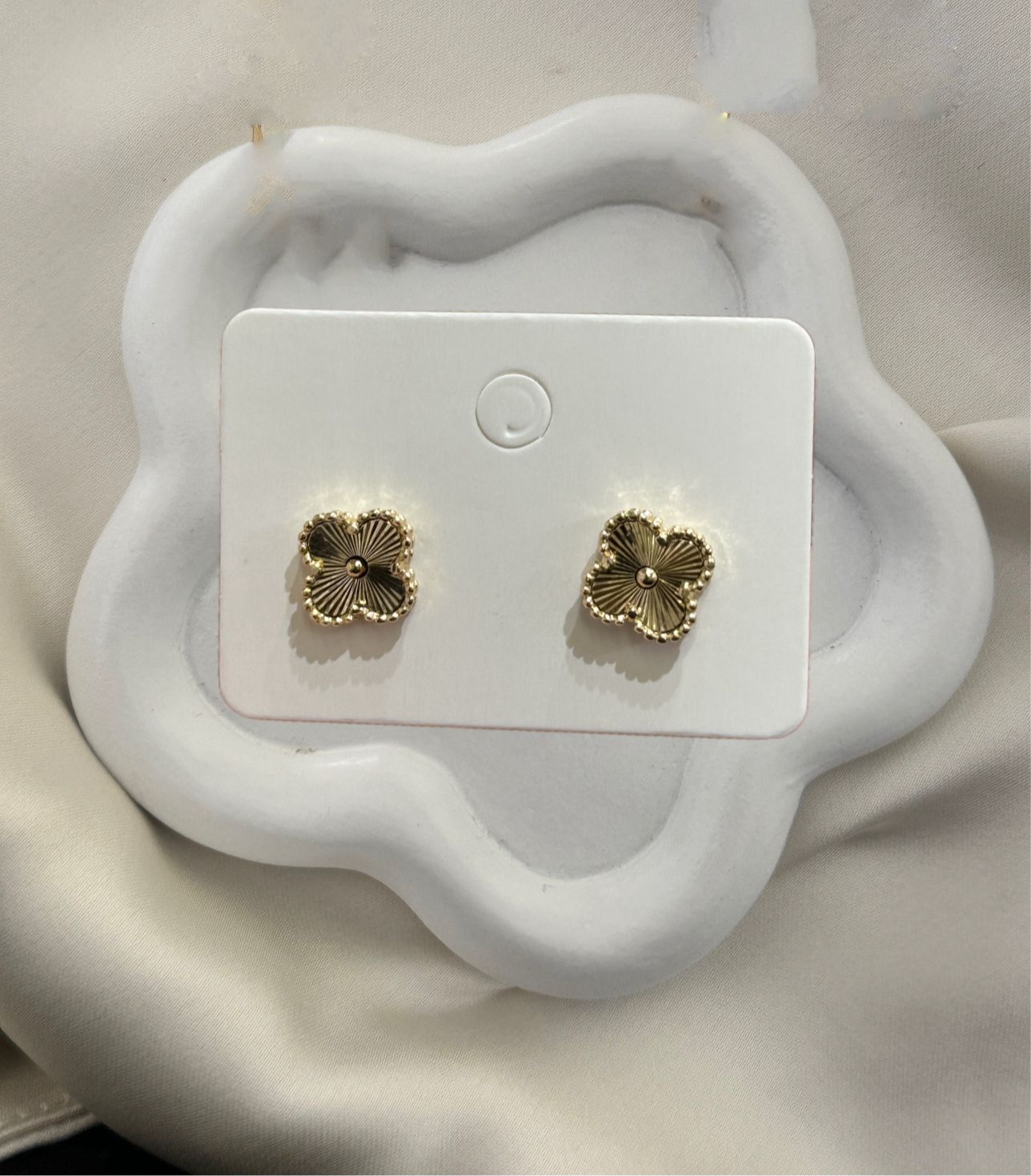 Gold Clover Earrings